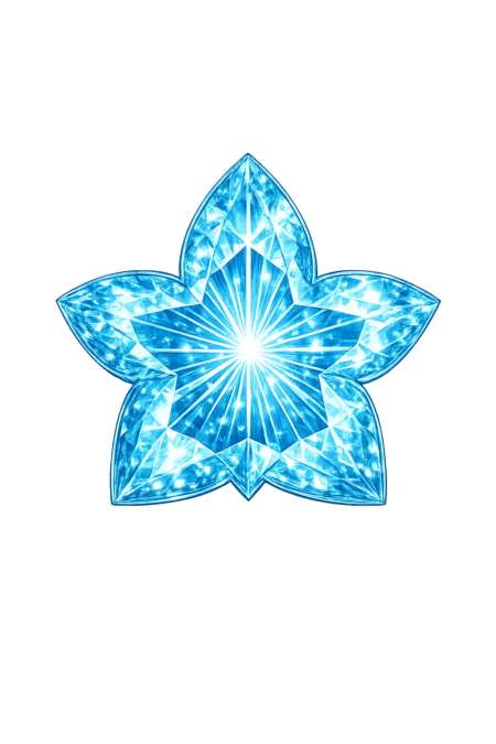 Lab Created Aquamarine #108, Flower