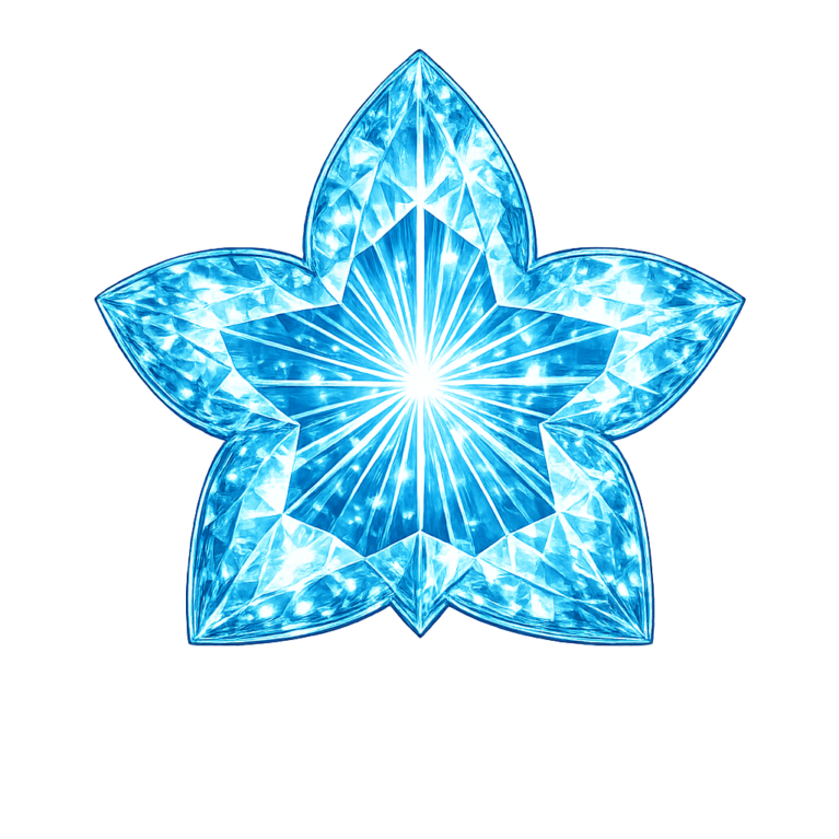 Lab Created Aquamarine #108, Flower