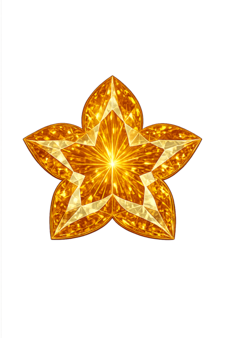 Lab Created Yellow Sapphire #22, Flower