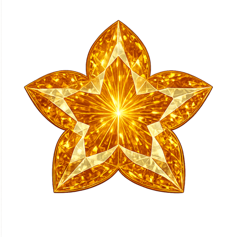 Lab Created Yellow Sapphire #22, Flower