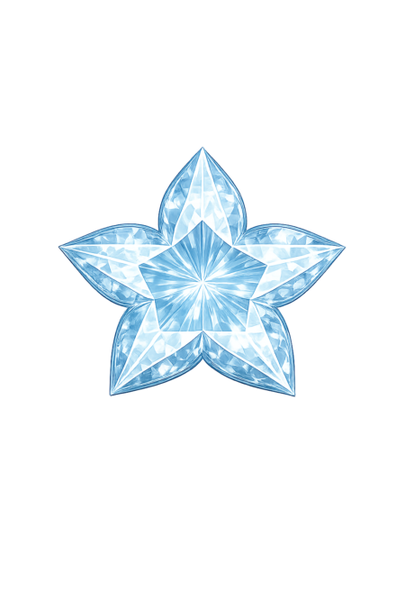 Lab Created Aquamarine #104, Flower