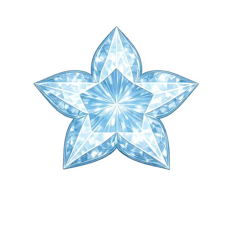 Lab Created Aquamarine #104, Flower