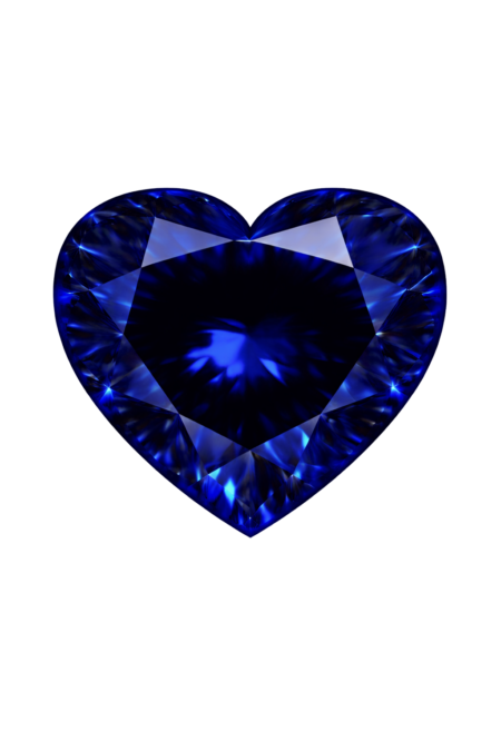 Lab Created Blue Sapphire #34, Heart