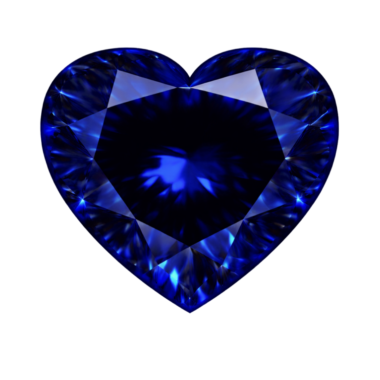 Lab Created Blue Sapphire #34, Heart