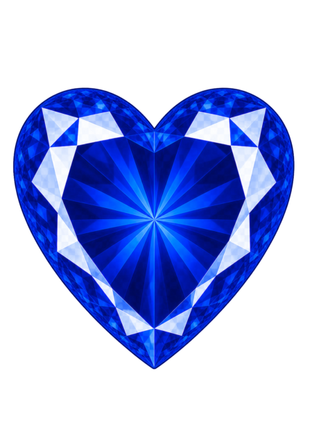 Lab Created Blue Spinel #112, Heart