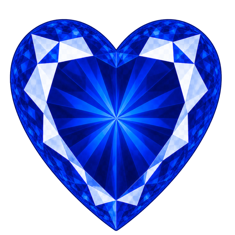 Lab Created Blue Spinel #112, Heart