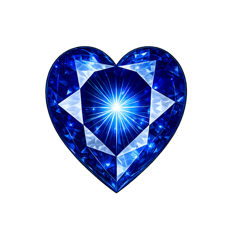 Lab Created Blue Spinel #113, Heart