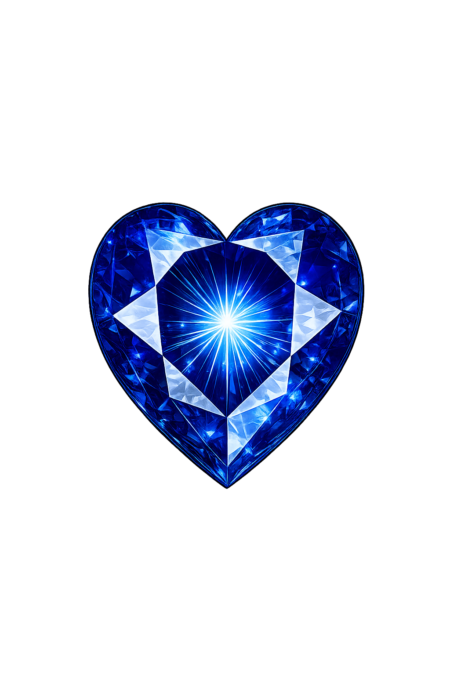 Lab Created Blue Spinel #114, Heart