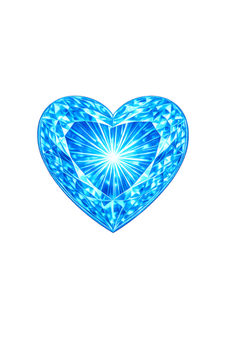 Lab Created Blue Zircon #120, Heart