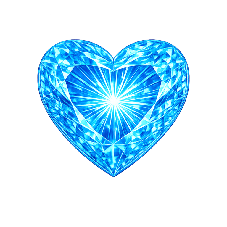 Lab Created Blue Zircon #120, Heart