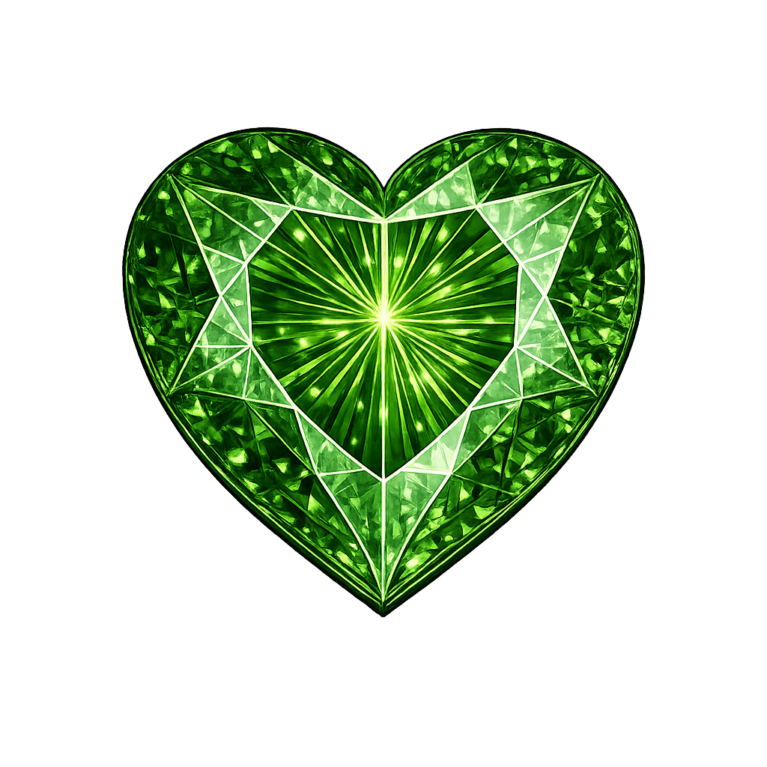 Lab Created Green Tourmaline #152, Heart