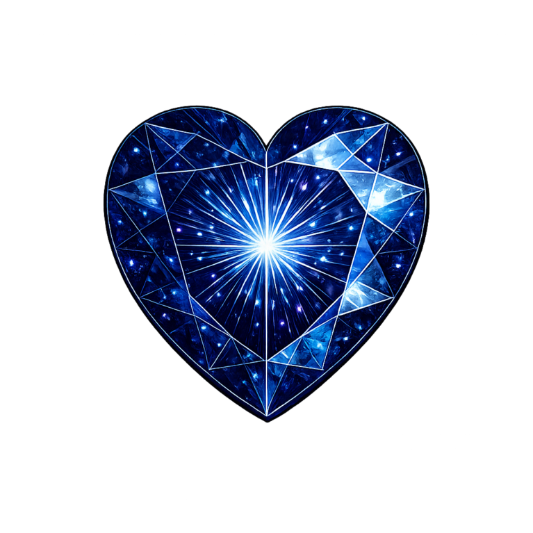 Lab Created Blue Sapphire #35, Heart