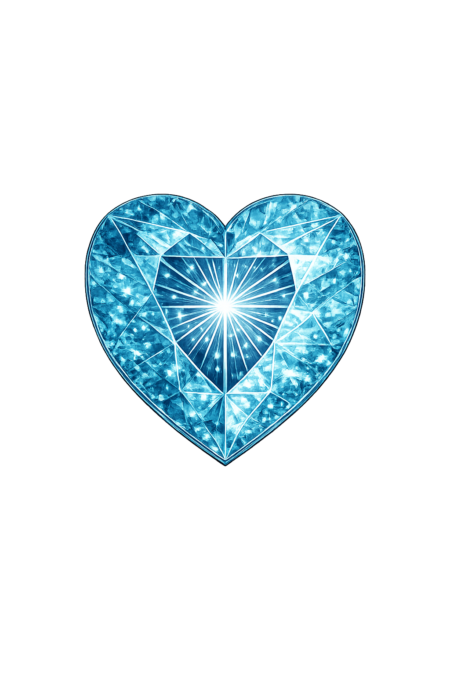 Lab Created Aquamarine #107, Heart