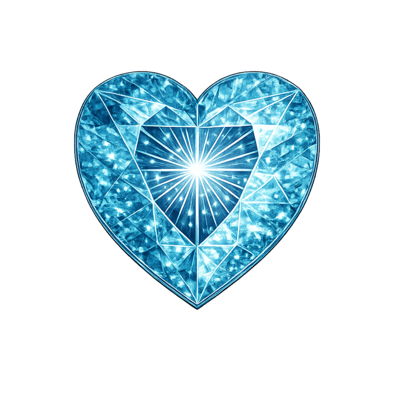 Lab Created Aquamarine #107, Heart