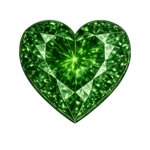 Lab Created Green Tourmaline #149, Heart