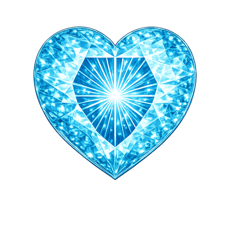 Lab Created Aquamarine #108, Heart