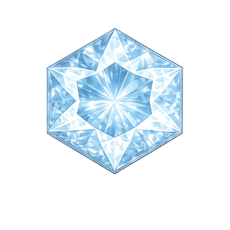 Lab Created Aquamarine #104, Hexagon