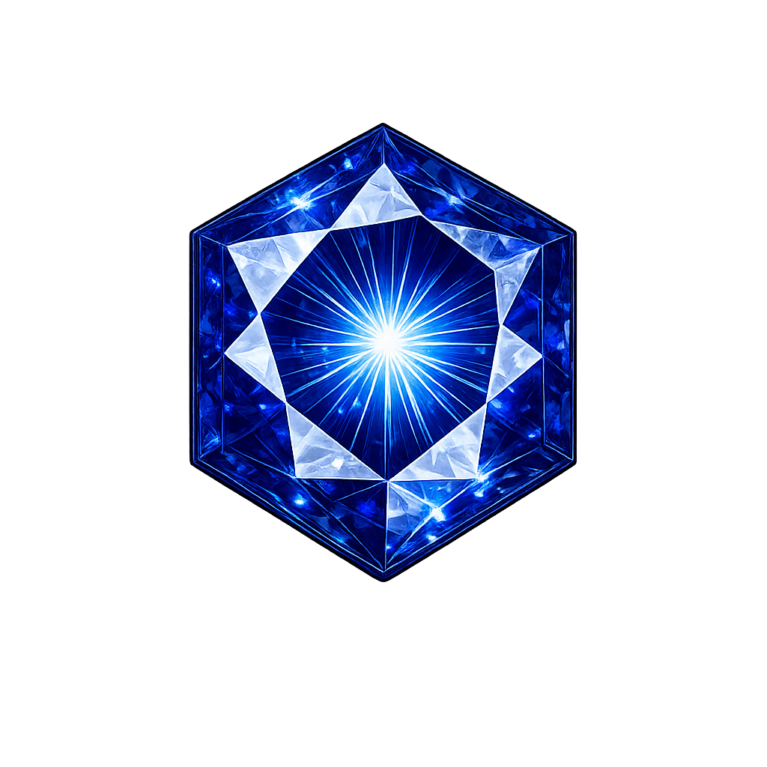 Lab Created Blue Spinel #114, Hexagon
