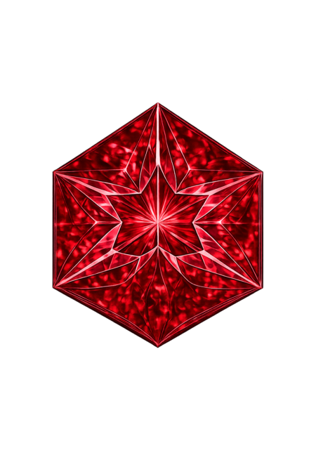 Lab Created Garnet #7, Hexagon