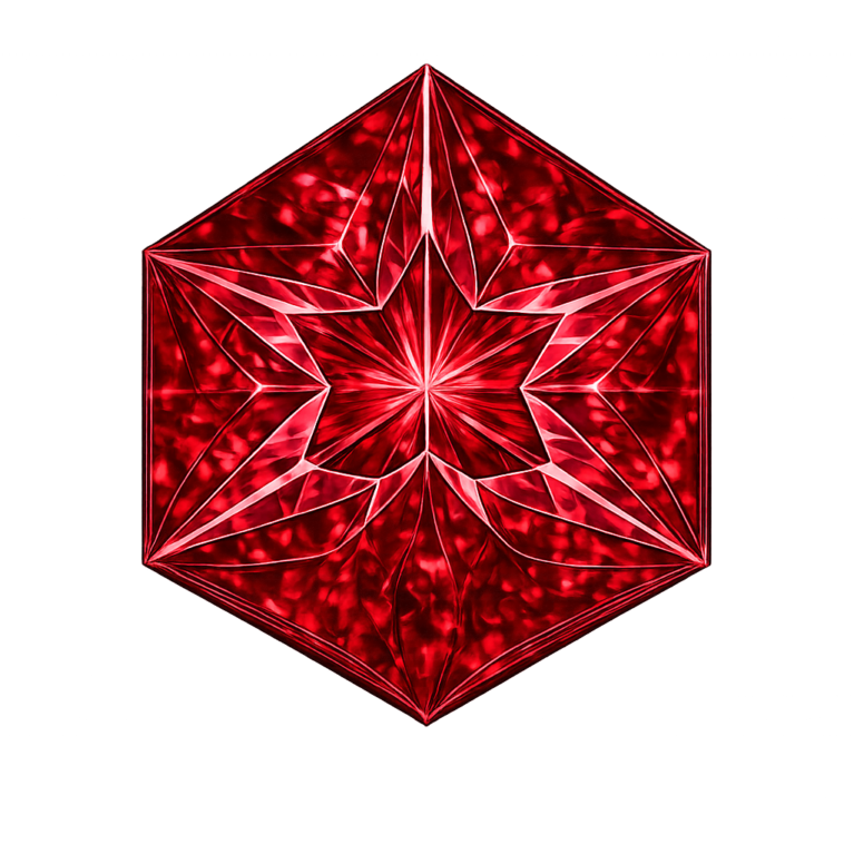 Lab Created Garnet #7, Hexagon