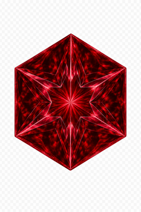 Lab Created Garnet #8, Hexagon