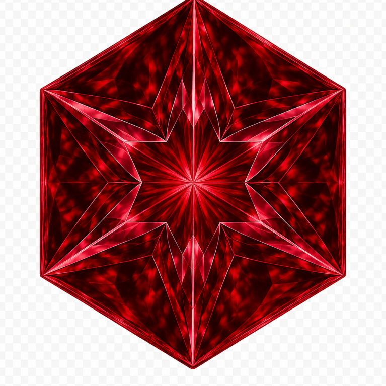 Lab Created Garnet #8, Hexagon