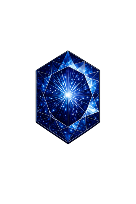 Lab Created Blue Sapphire #35, Hexagon