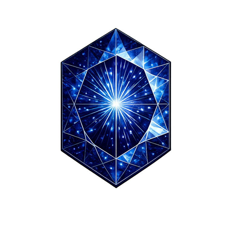 Lab Created Blue Sapphire #35, Hexagon