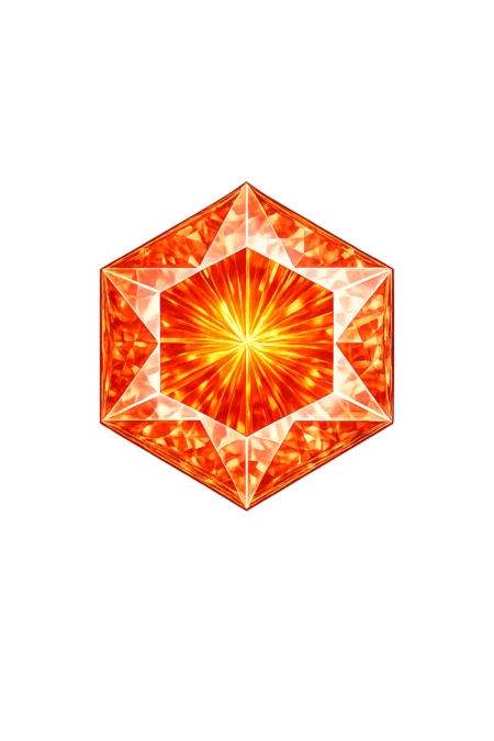 Lab Created Padparadsha #55, Hexagon