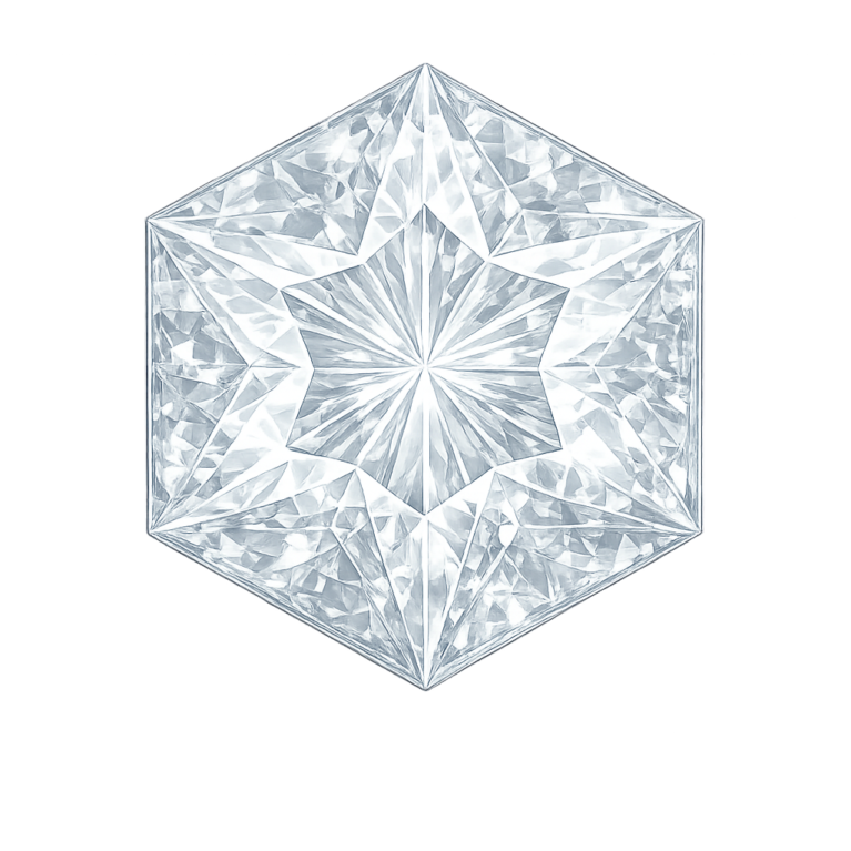 Lab Created White #12, Hexagon