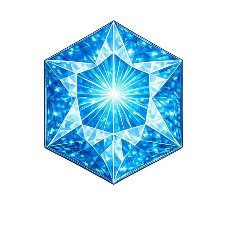 Lab Created Blue Zircon #120, Hexagon
