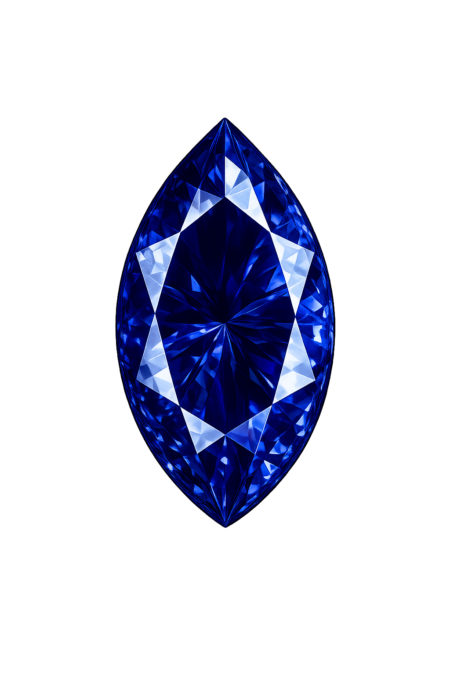 Lab Created Blue Sapphire #33, Marquise