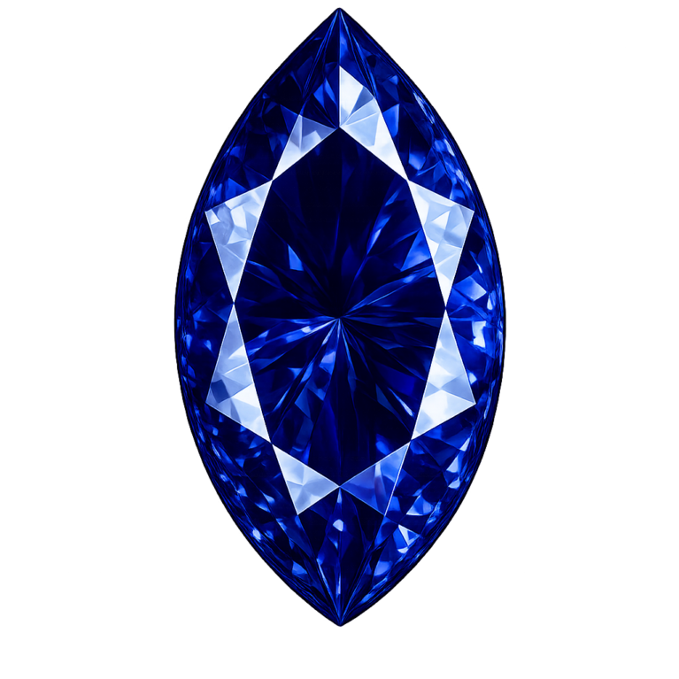 Lab Created Blue Sapphire #33, Marquise