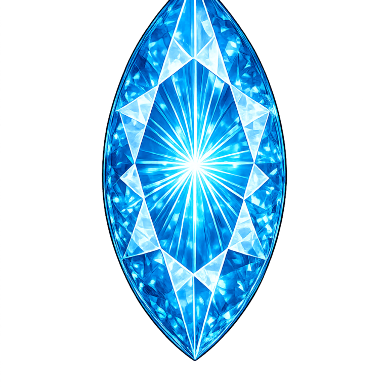 Lab Created Blue Zircon #120, Marquise