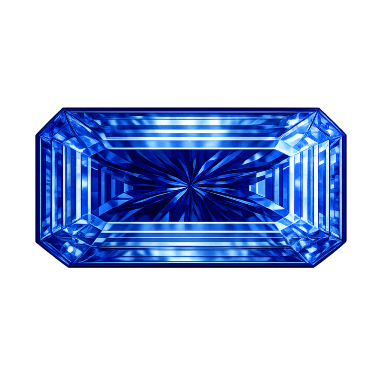 Lab Created Blue Sapphire #33, Octagon