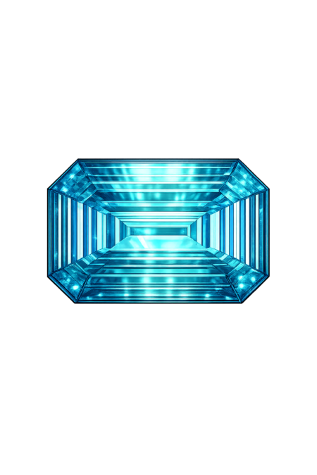 Lab Created Aquamarine #107, Octagon