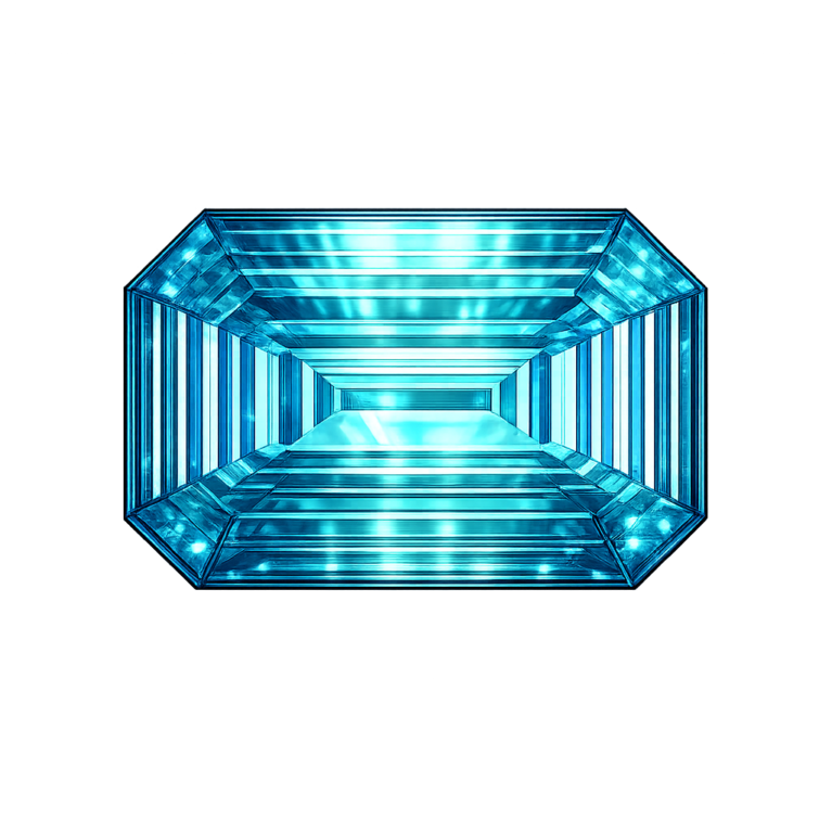 Lab Created Aquamarine #107, Octagon