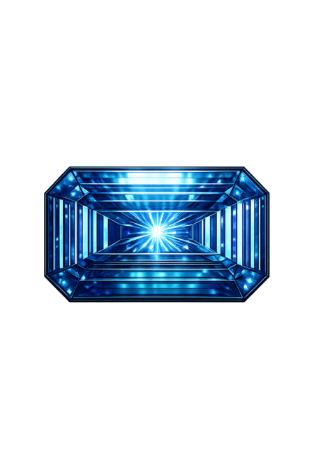 Lab Created Blue Sapphire #35, Octagon