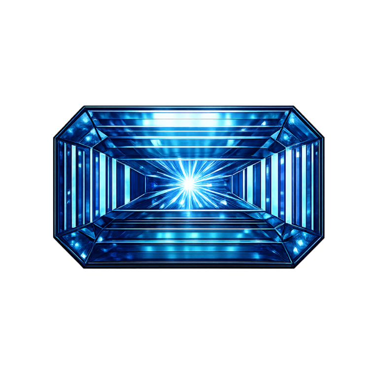 Lab Created Blue Sapphire #35, Octagon