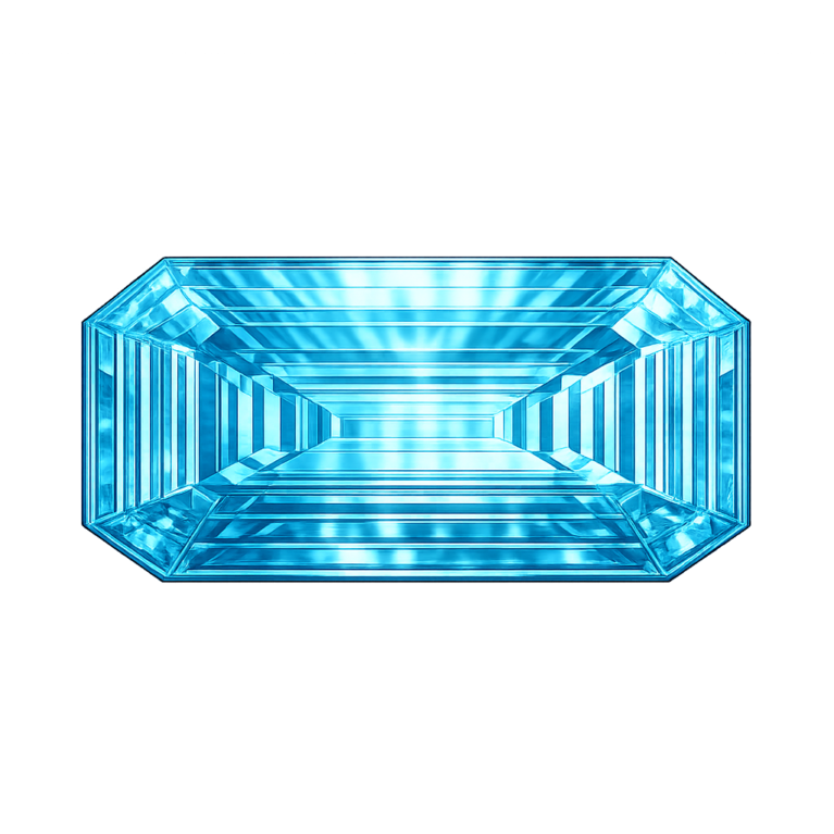 Lab Created Aquamarine #108, Octagon