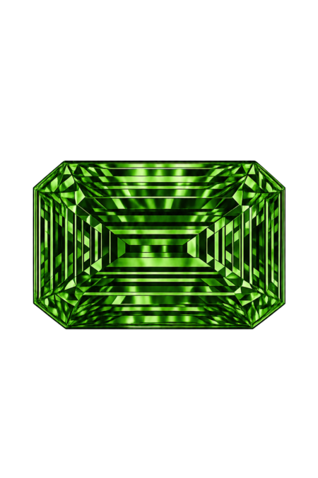 Lab Created Green Tourmaline #149, Octagon