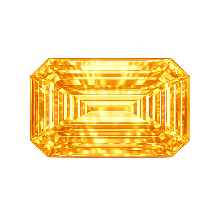 Lab Created Yellow Sapphire #22, Octagon