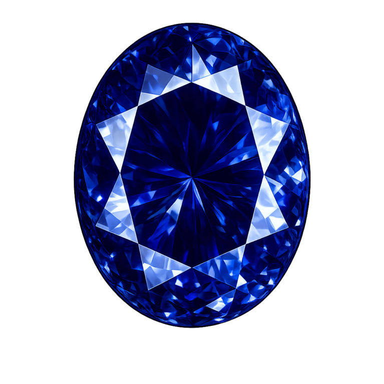 Lab Created Blue Sapphire #33, Oval