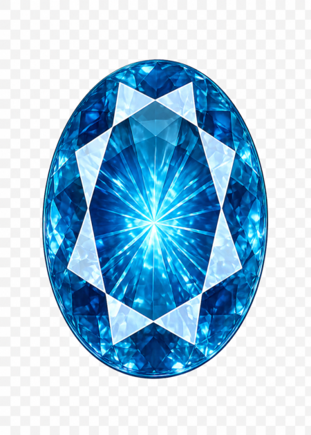 Lab Created Blue Zircon #120, Oval