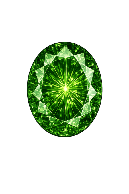 Lab Created Green Tourmaline #152, Oval