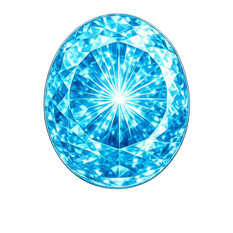 Lab Created Aquamarine #108, Oval