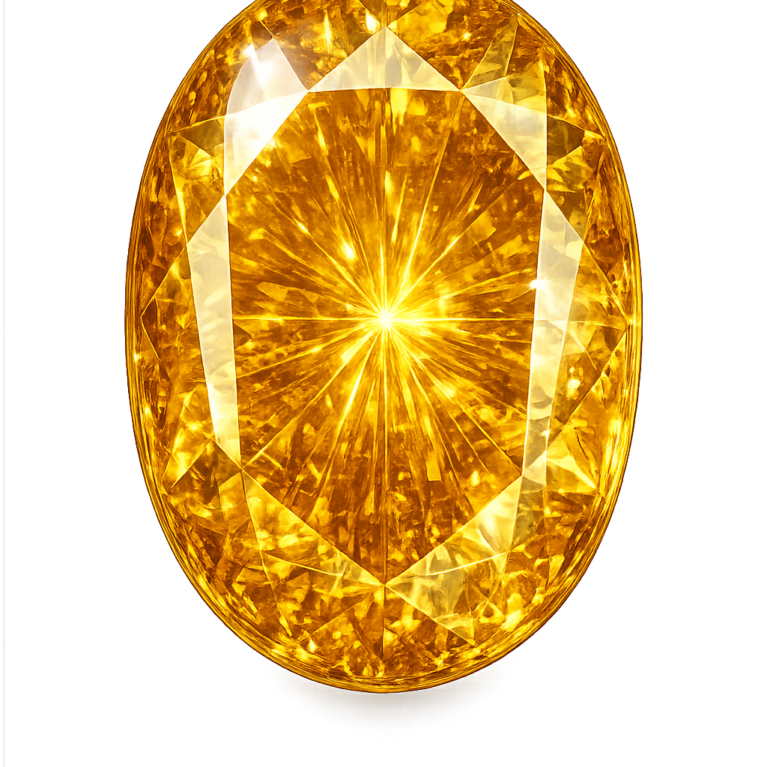 Lab Created Yellow Sapphire #22, Oval