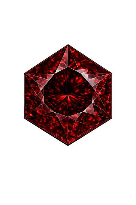 Lab Created Garnet #10, Hexagon