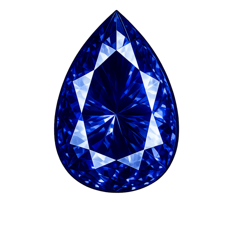 Lab Created Blue Sapphire #33, Pear