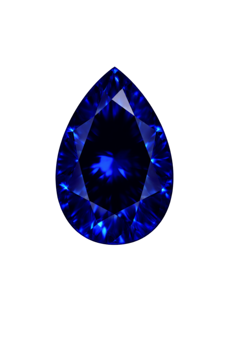 Lab Created Blue Sapphire #34, Pear